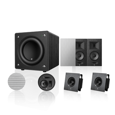 蜗牛 Snail Power X系列 5.1.2B声道定制家庭影院音响系统 紧凑型Dolby Atmos全景声 5.1环绕加2天空声道 中小影音空间